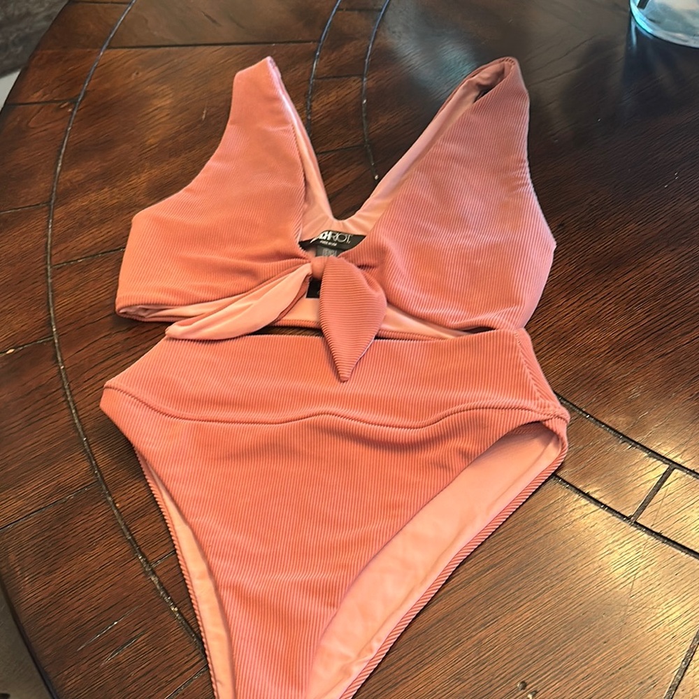 Beach Riot Blush Pink Ribbed Bikini Set- Size Small